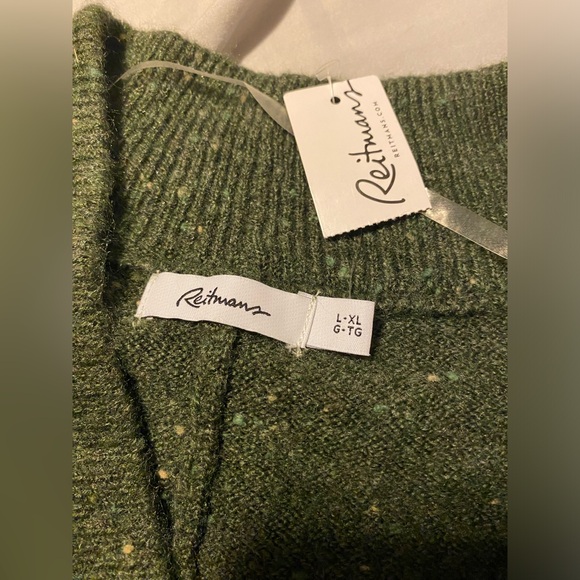 BNWT Reitmens L-XL woman’s green sweater vest - Picture 5 of 5